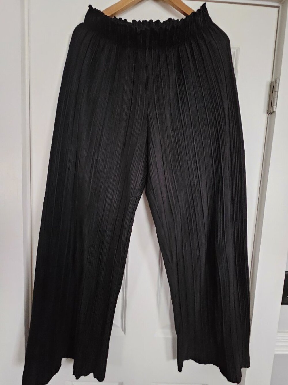Women's Summer Wide leg pants, pleated design, elastic waistband, ANKO